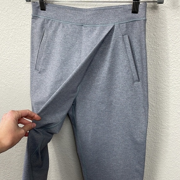 Lululemon Retreat Yogi Crop Pants Heathered Slate Gray Athletic Lounge Sz 4 - Picture 6 of 16